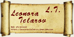Leonora Telarov vizit kartica